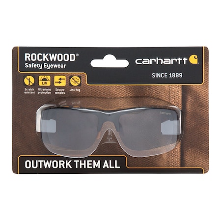 Carhartt Eyewear Carhartt Rockwood Anti-Fog Safety Glasses Gray Lens Black Frame 1 pc CHB720DTCC